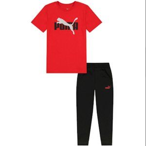 Puma Boys' 2 Piece Jogger Set Red/Black Condition: New with tags